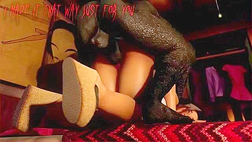 Prazer 3D hentai com demônio pauzudo que detona bucetas molhadas de verdade