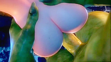 Suas tetas enormes a tornam a elfa puta perfeita que precisa de paus grandes