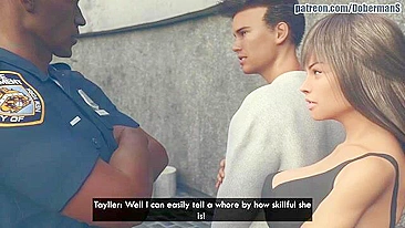 Experiência BBC hentai com policial mandona que fode com força
