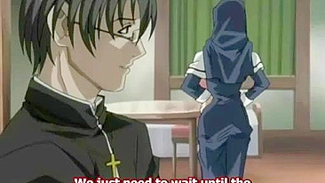 Fodendo buceta de freira hentai com amor nos olhos e sacrilégio na cara