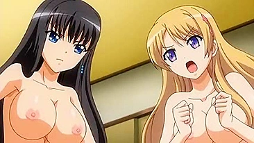 Loiras e morenas hentai se masturbando antes de levarem pica.