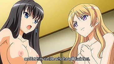 Loiras e morenas hentai se masturbando antes de levarem pica.