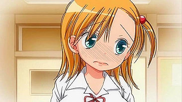 Colegial hentai curiosa pede pro aluno se masturbar e meter.