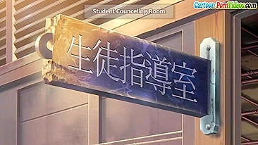 Senpai hentai dá boquete molhado no spa.