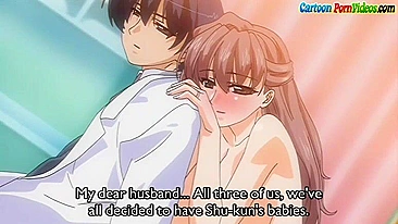 Enfermeira hentai é fodida na mesa de exame.