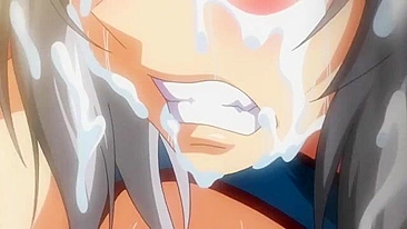 Soldados tarados cobrem guerreiras de porra em orgia selvagem.