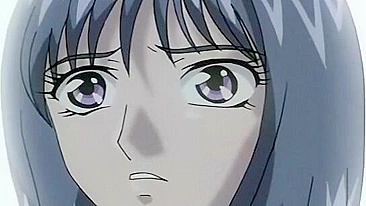 Brinquedo hentai enche a bucetinha apertada da garota com porra cremosa.