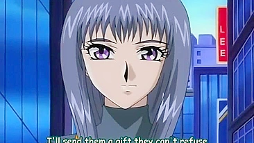 Brinquedo hentai enche a bucetinha apertada da garota com porra cremosa.