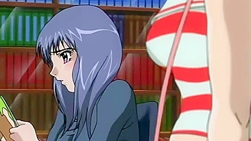 Brinquedo hentai enche a bucetinha apertada da garota com porra cremosa.