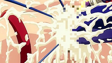 Colegial hentai fodida por tentáculos e eletrocutada.