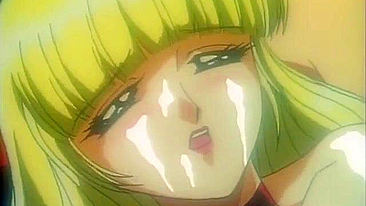 Empregadas hentai sexy fazem atos eróticos no palco pra ricaços.