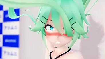 Ídolo teen japonesa presa na parede, enrabada por estranho. #Hentai