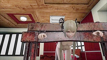 Ellie de Fallout 4 castiga Marie Rose com strapon em cena hentai intensa.