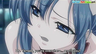 Médicas e enfermeiras hentai em bondage se pegam até gozar.