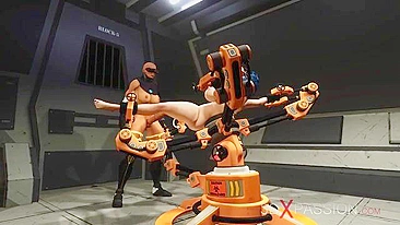 Máquinas de sexo hentai e travestis fudendo tetonas no mundo cyberpunk.