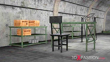 Japonesa universitária safada fode escravo militar em fantasia hentai.