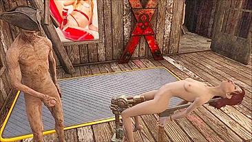 Hancock zumbi de Fallout 4 fode prostituta amarrada de jeito bizarro.