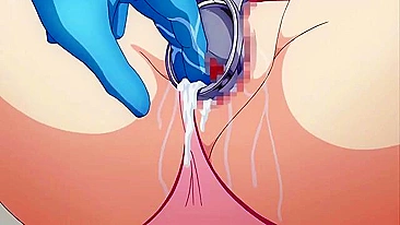 Médico safado abusa de novinha hentai com espéculo e fode sua buceta.