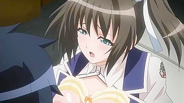 Colegial hentai de uniforme fofo com bucetinha virgem apertada levando surra funda.