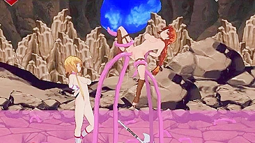 Gata hentai encara sexo com fadas em mundo de fantasia.