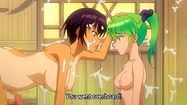 Hentai - Colegial futa peituda leva no cu de futa miúda de trancinhas.