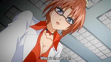 Vídeo hentai - Professora peituda se masturbando enquanto colegiais levam gozada na cara.