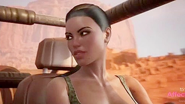 Futagirls em ménage 3D animado hentai cheio de ação.