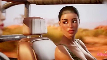 Futagirls em ménage 3D animado hentai cheio de ação.