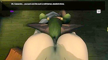 Guerreira elfa de bunda foda leva pau hentai ao ar livre.