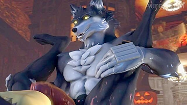 Lobisomem fode cu de vampiro gay homem-cão. #Hentai