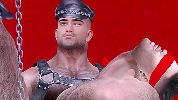 Gangbang gay 3D hentai filmado no Rage on SL.