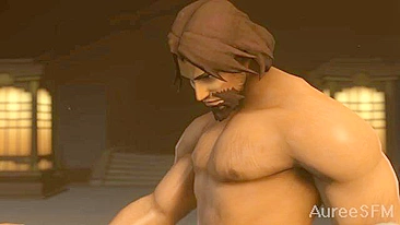 Hanzo, McCree e Genji em ménage gay quente. #hentaiporn #overwatchgay