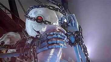 2B de NieR Automata capturada e fodida em gangbang hentai.