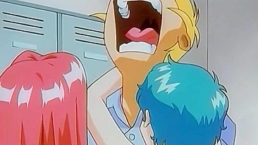 Lésbicas hentai em orgia feroz de lambidas de buceta.