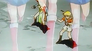 Lésbicas hentai em orgia feroz de lambidas de buceta.