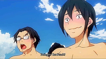 Viagem escolar safada na praia de nudismo vira suruba com professores tarados. #Hentai