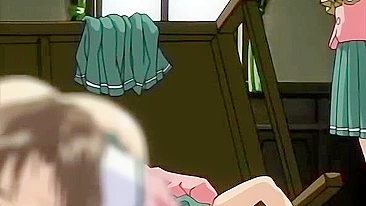 Cena hentai pervertida: canalha droga e estupra várias colegiais em gangbang.