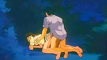 Monstro de tentáculos demoníaco escraviza humanos e luta com herói em cena hentai pornô.