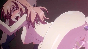 Ação hentai hardcore com colegial desonrada levando dupla penetração de pau enorme.