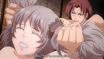 Animação hentai de guerreira em gangbang com monstros cogumelo.