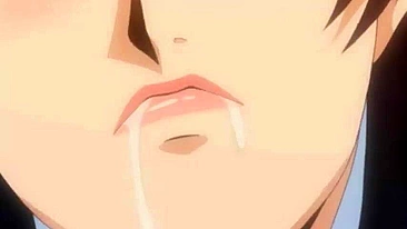 Garota de escritório hentai é gangbanged brutal na copa.