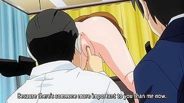 Esposa de paciente do Dr. Maro leva dupla penetração e bondage enquanto marido vê no site hentai.