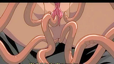 Hentai Urotsuki 3: Garota da faculdade é fodida por demônio de tentáculos enquanto namorado vê.