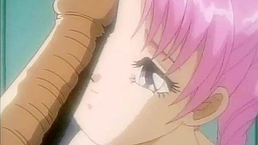 Loirinha cremosa de óculos leva surra de pica no banheiro quente. #Hentai #Pornô