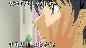 Demoníaca sedutora com strap-on fode dois e rouba almas em ménage hentai kinky.