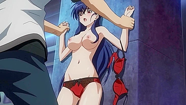 Após primeiro encontro com monstro de tentáculos, namorado vê garota ser devorada por outra fera hentai.