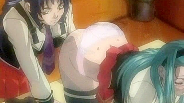 Colegial safada se masturbando no palco hentai.