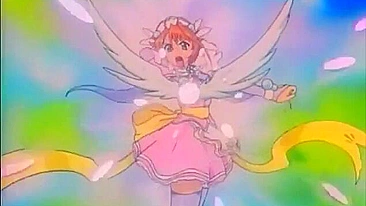 Lésbicas sensuais em acampamento mágico com foda de strap-on. #Hentai