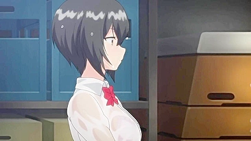 Garota hentai leva pica no almoxarifado silencioso da escola.