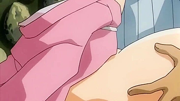 Garota anime sexy curte fonte termal com voyeurs em cena hentai.